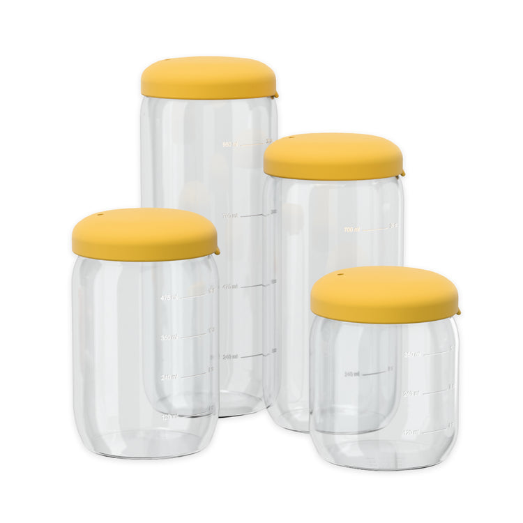EKOBO. Γυάλινο δοχείο αποθήκευσης 350ml - Mimosa