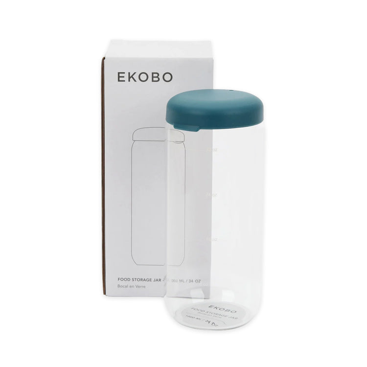 EKOBO. Γυάλινο δοχείο αποθήκευσης 1000ml - Blue Abyss