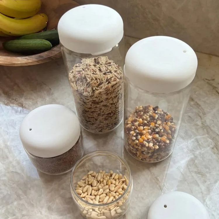 EKOBO. Pronto Food Storage Jar in Borosilicate Glass 1000ml - Cloud