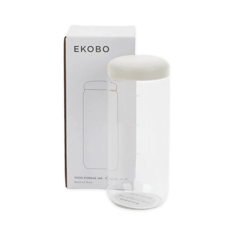 EKOBO. Pronto Food Storage Jar in Borosilicate Glass 1000ml - Cloud