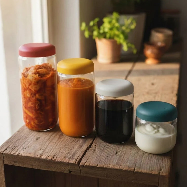 EKOBO. Pronto Food Storage Jar in Borosilicate Glass 1000 ml - Terracotta