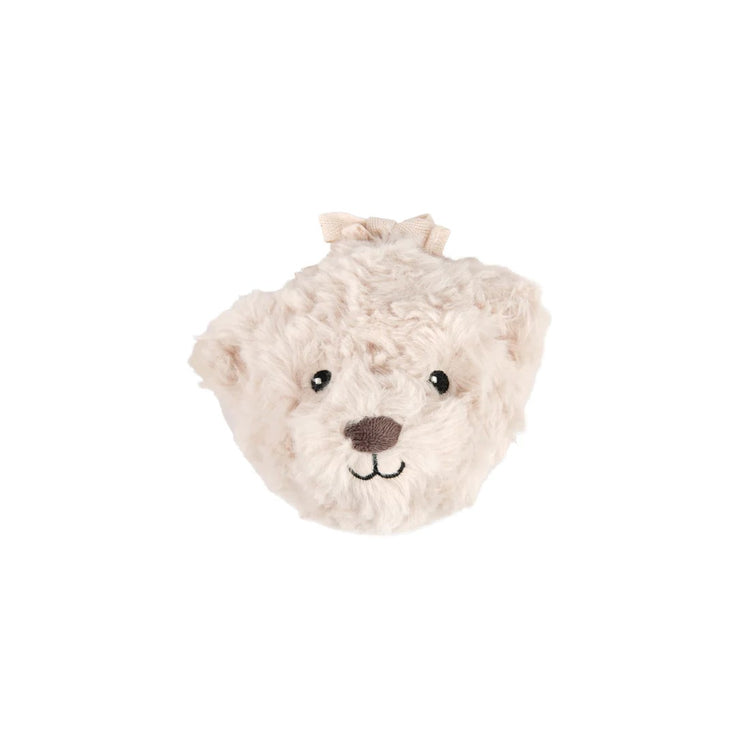 FLOW. Υφασμάτινο αρκουδάκι Lou με λευκούς ήχους για καρότσι (μπεζ)