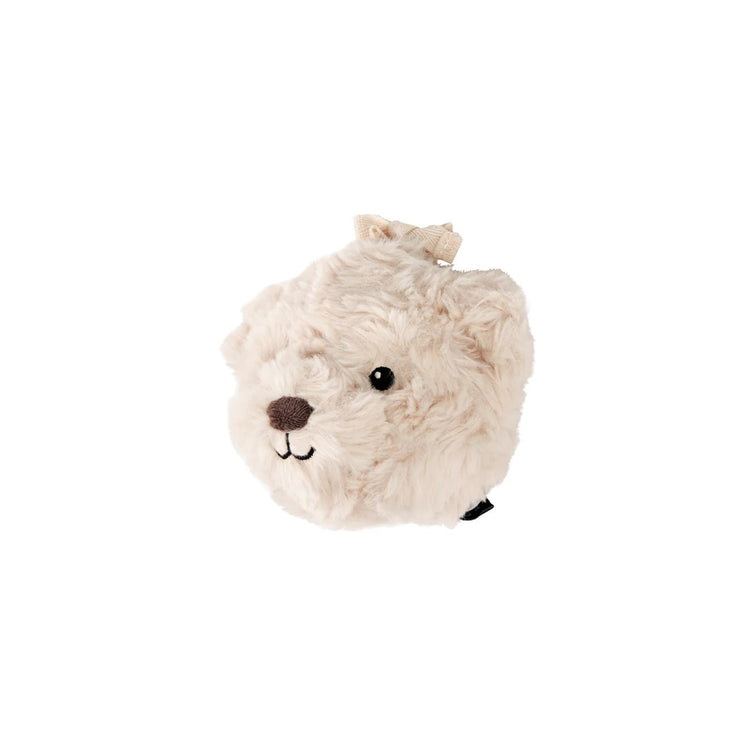 FLOW. Υφασμάτινο αρκουδάκι Lou με λευκούς ήχους για καρότσι (μπεζ)