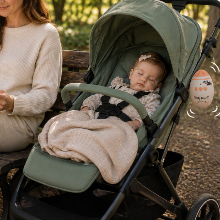 FAMILY NATION. Rock Chick™ Επαναφορτιζόμενη συσκευή λικνίσματος καροτσιού με ήχους
