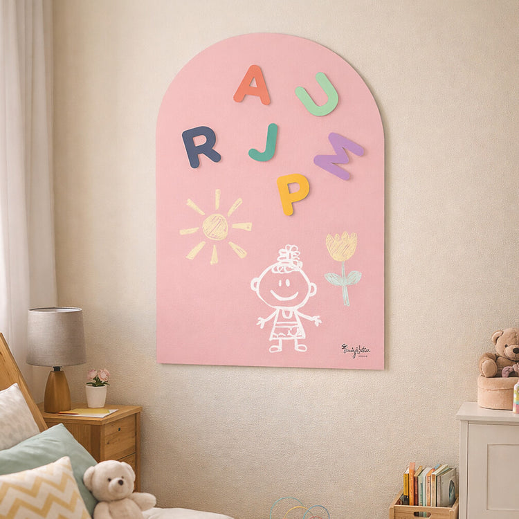 FAMILY NATION. MagneKids™ Magnetic Wall Decal - Arch - Dusty Pink