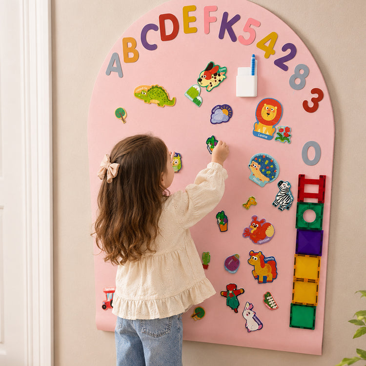 FAMILY NATION. MagneKids™ Magnetic Wall Decal - Arch - Dusty Pink