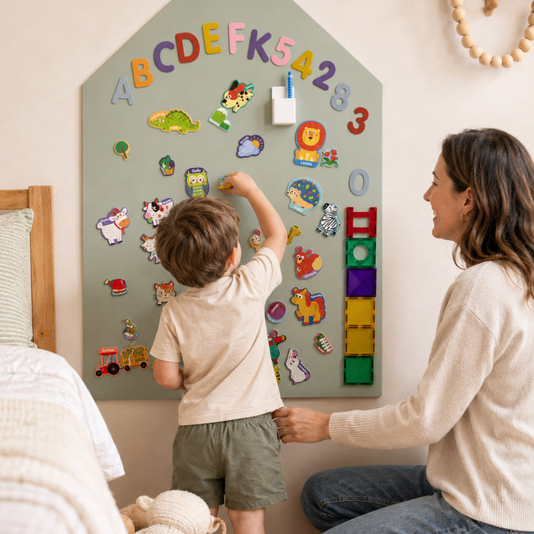 FAMILY NATION. MagneKids™ Magnetic Wall Decal - House - Sage Green
