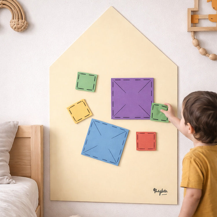 FAMILY NATION. MagneKids™ Magnetic Wall Decal - House - Sand