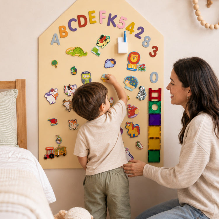 FAMILY NATION. MagneKids™ Magnetic Wall Decal - House - Sand