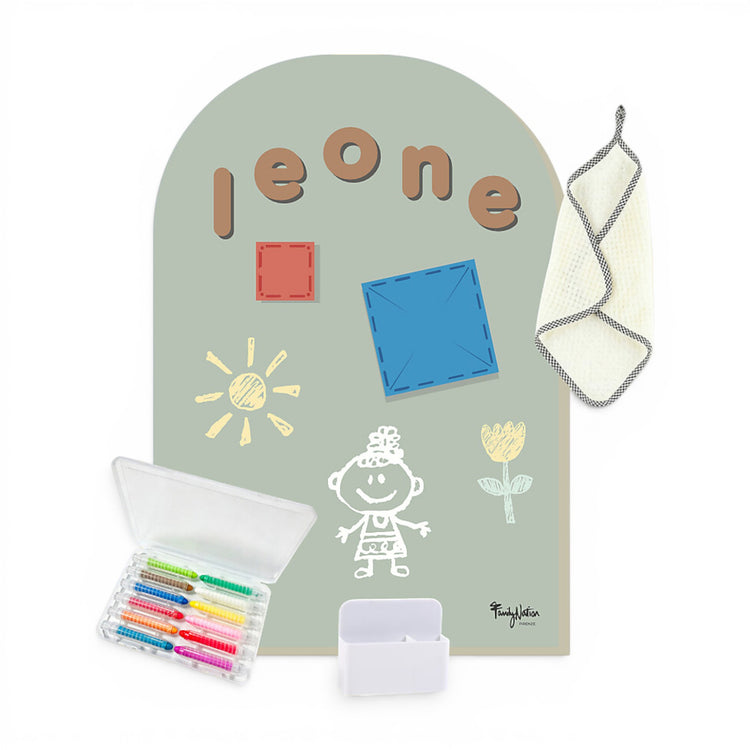 FAMILY NATION. MagneKids™ Set of 12 Liquid Chalks with Cloth & Magnetic Chalk Holder