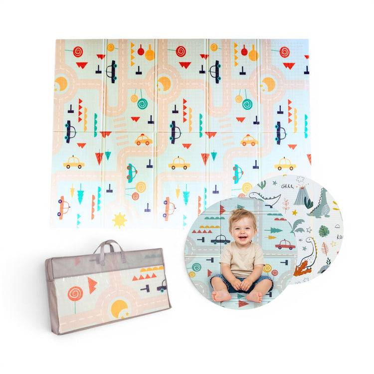 FAMILY NATION. Πτυσσόμενο Χαλάκι Δραστηριοτήτων Montessori 2 σε 1 - Dino Friends