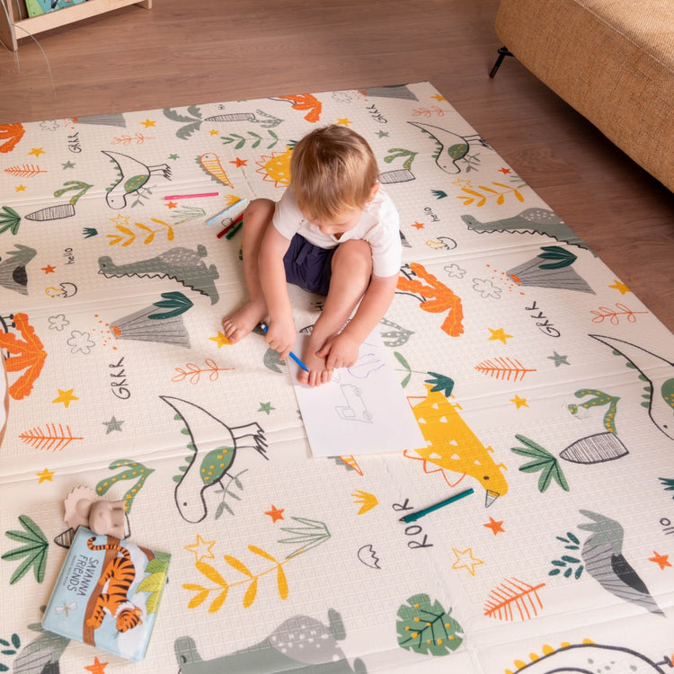 FAMILY NATION. Πτυσσόμενο Χαλάκι Δραστηριοτήτων Montessori 2 σε 1 - Dino Friends