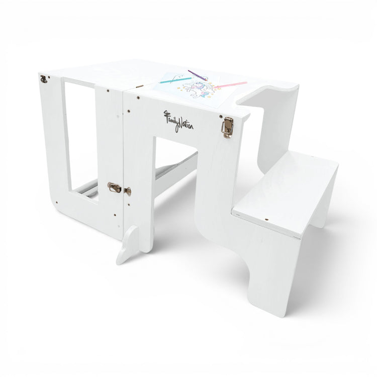 FAMILY NATION. Montessori Learning Tower 2 in 1 - White