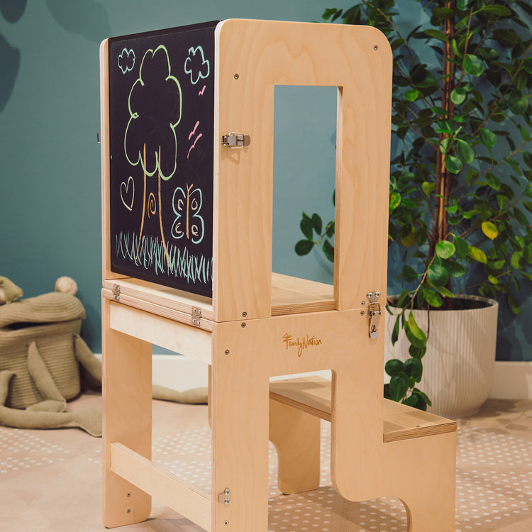 FAMILY NATION. Montessori Learning Tower 2 in 1 - Natural