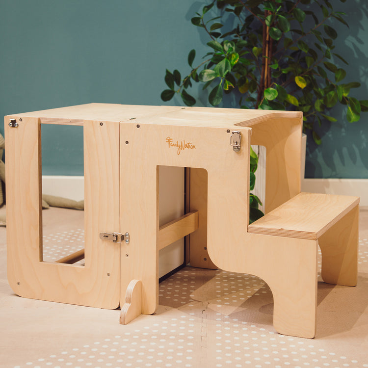 FAMILY NATION. Montessori Learning Tower 2 in 1 - Natural