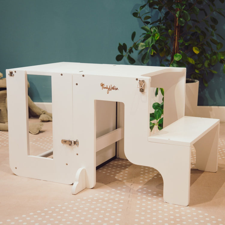 FAMILY NATION. Montessori Learning Tower 3 in 1 - White