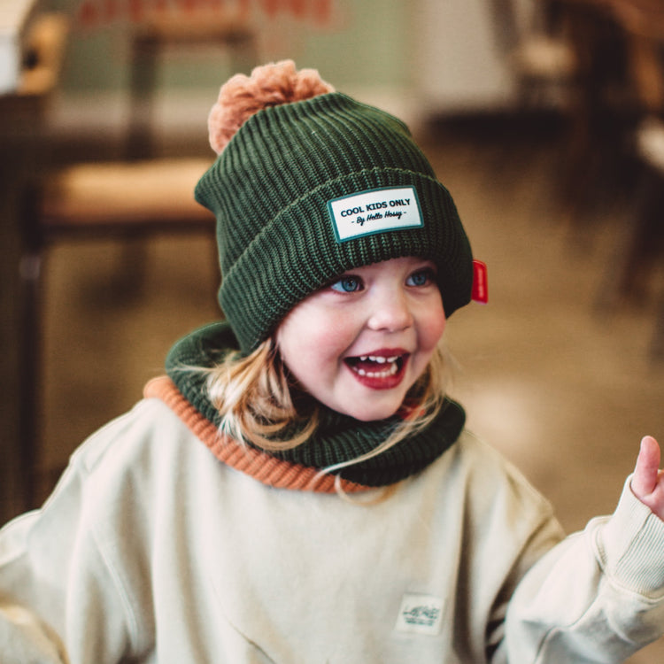 HELLO HOSSY. Color Block Forest beanie - 2-5 years