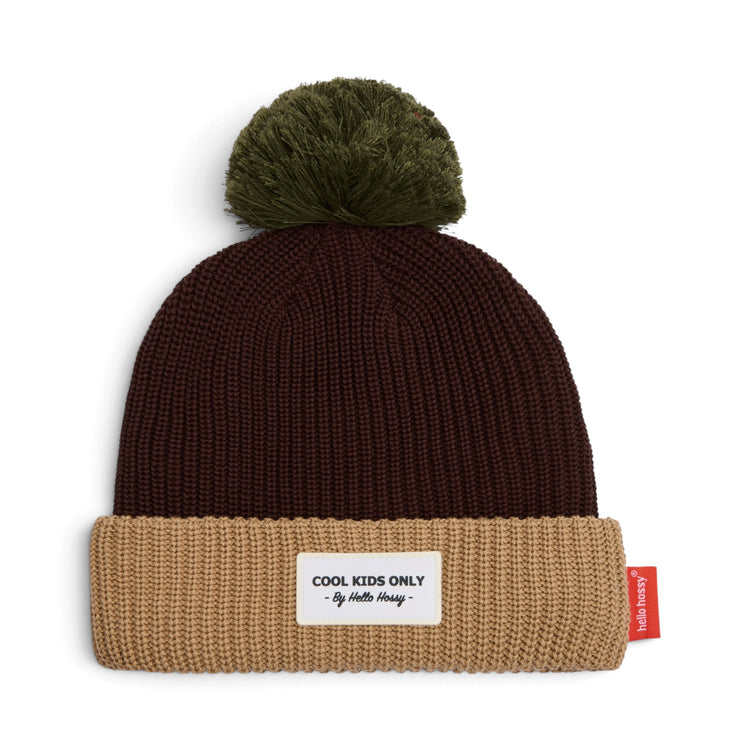 HELLO HOSSY. Color Block Pistachio dad beanie