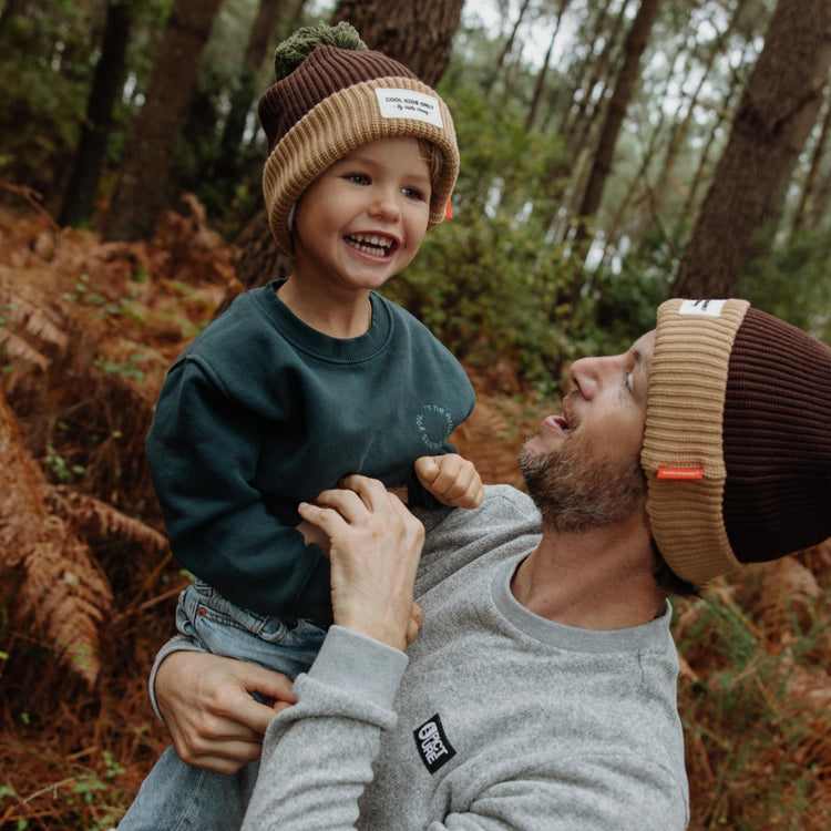 HELLO HOSSY. Color Block Pistachio beanie