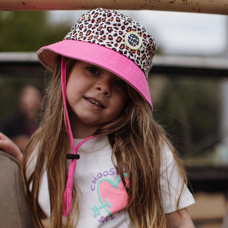 HELLO HOSSY. Καπέλο Bob παιδικό Leopard#7