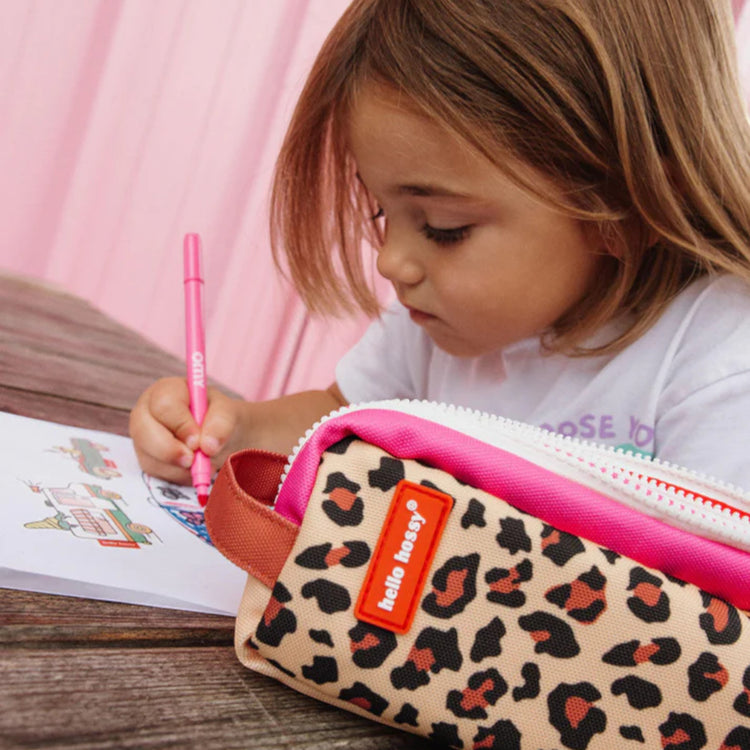 HELLO HOSSY. Leopard #7 Pencil Case