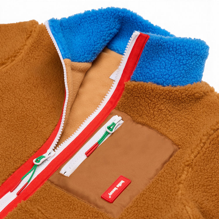 HELLO HOSSY. Παιδικό μπουφάν fleece Blue Camel
