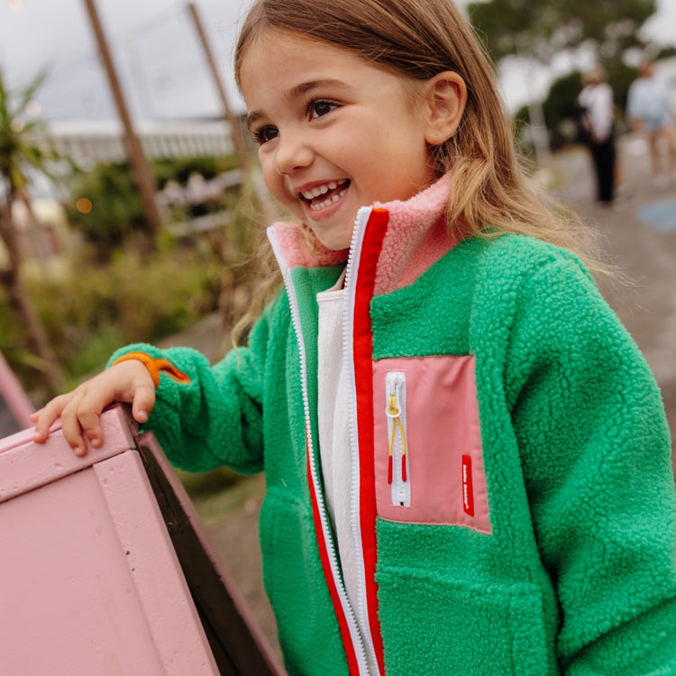 HELLO HOSSY. Παιδικό μπουφάν fleece Green Candy