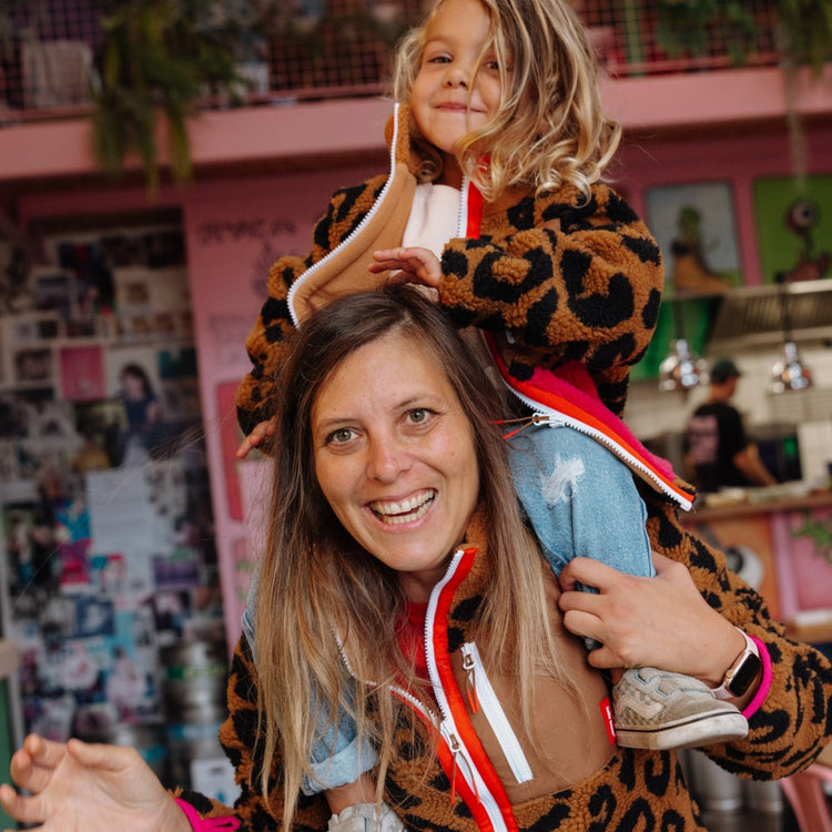 HELLO HOSSY. Μπουφάν fleece Leopard - Μαμά S