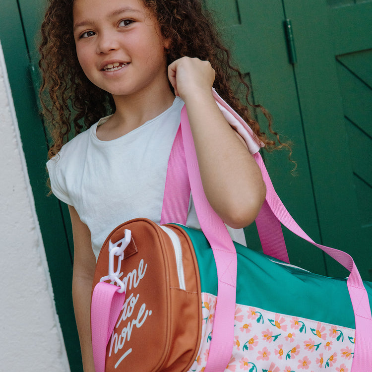 HELLO HOSSY. Τσάντα βόλτας κυλινδρική Springtime