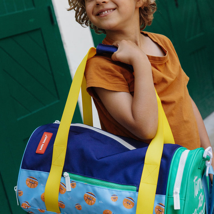 HELLO HOSSY. Τσάντα βόλτας κυλινδρική Bball Crew