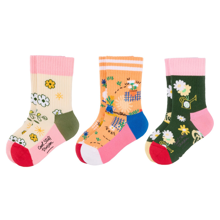 HELLO HOSSY. 3 Pack Socks Wildflowers - 1-2 years