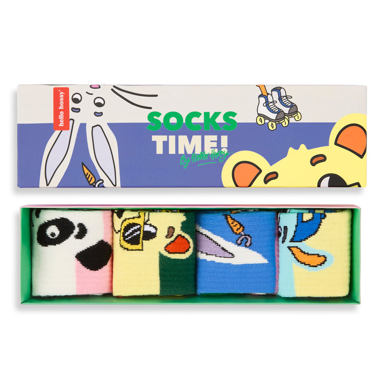HELLO HOSSY. 4 Pack Socks Mascots