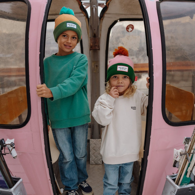 HELLO HOSSY. Color Block Outback beanie