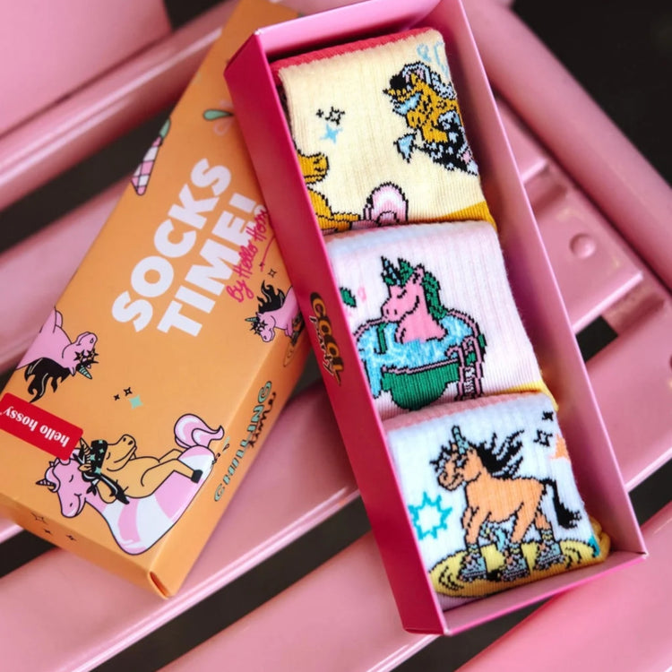 HELLO HOSSY. 3 Pack Socks Summer Squad - 4-6 years