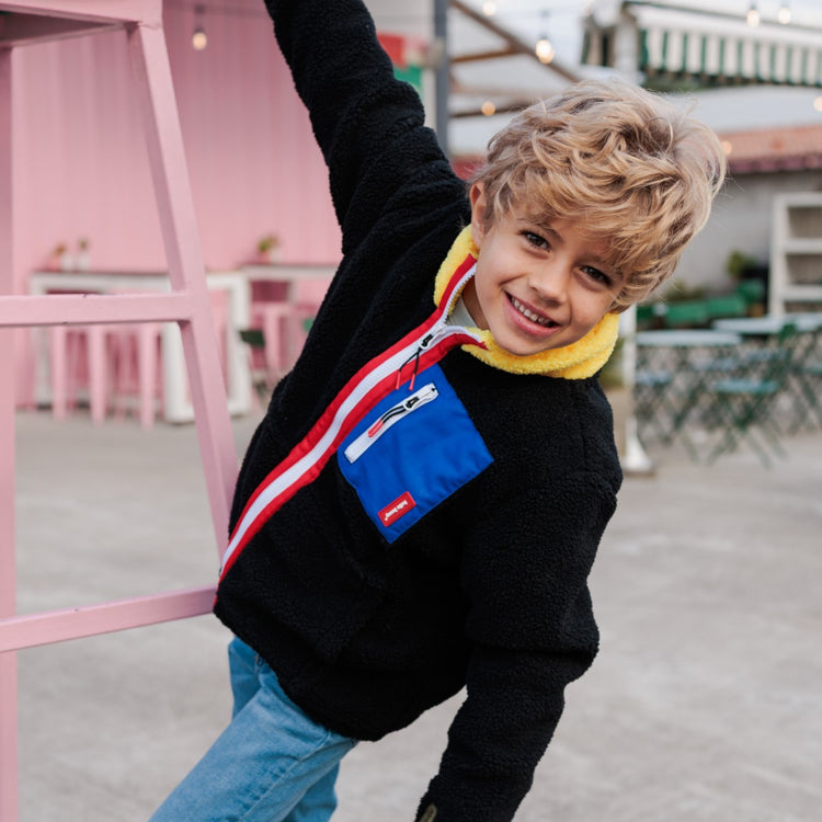 HELLO HOSSY. Παιδικό μπουφάν fleece Midnight Lemon