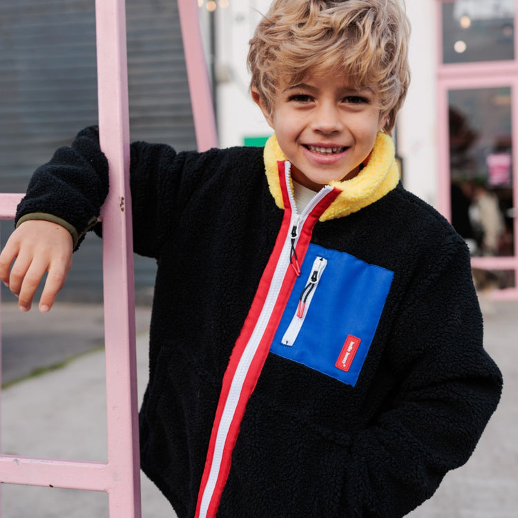 HELLO HOSSY. Παιδικό μπουφάν fleece Midnight Lemon