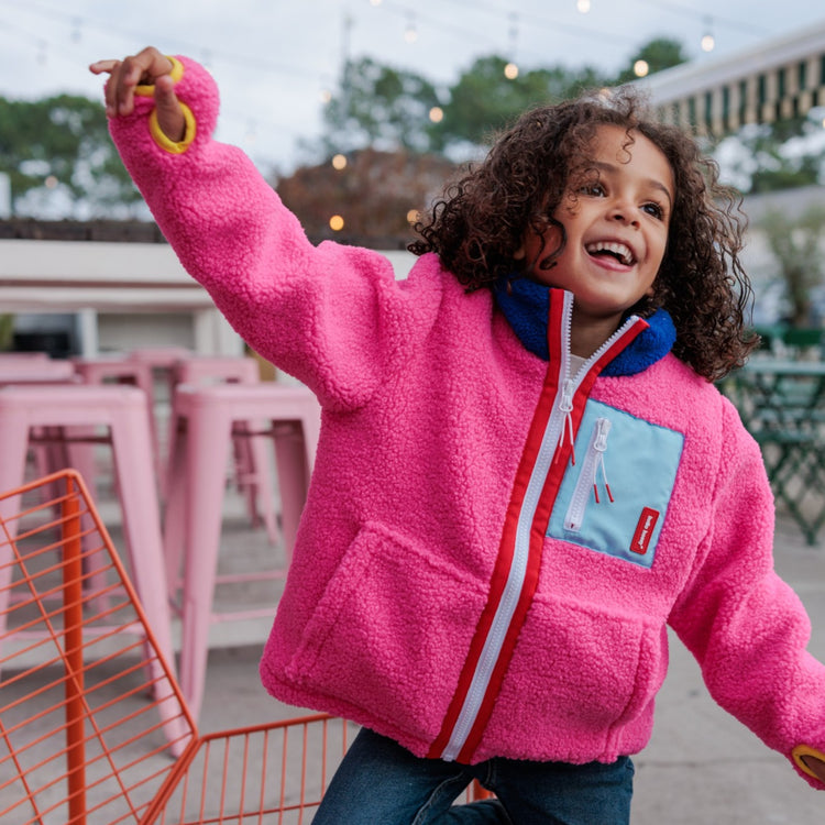 HELLO HOSSY. Παιδικό μπουφάν fleece Fuchsia