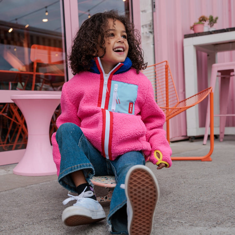 HELLO HOSSY. Παιδικό μπουφάν fleece Fuchsia