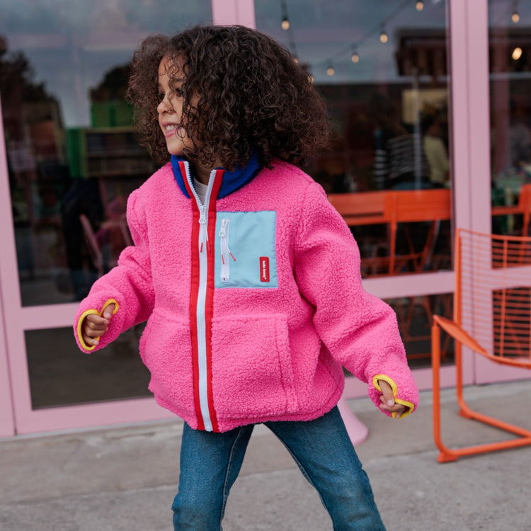 HELLO HOSSY. Παιδικό μπουφάν fleece Fuchsia