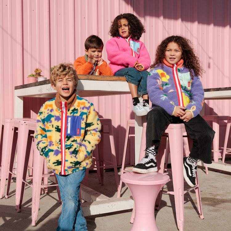 HELLO HOSSY. Παιδικό μπουφάν fleece Fuchsia