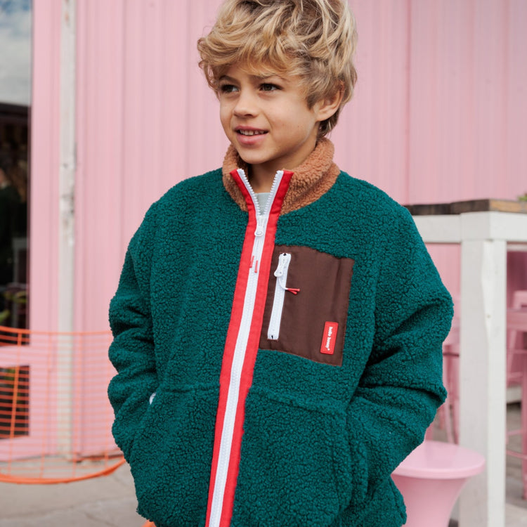 HELLO HOSSY. Παιδικό μπουφάν fleece Duck Blue
