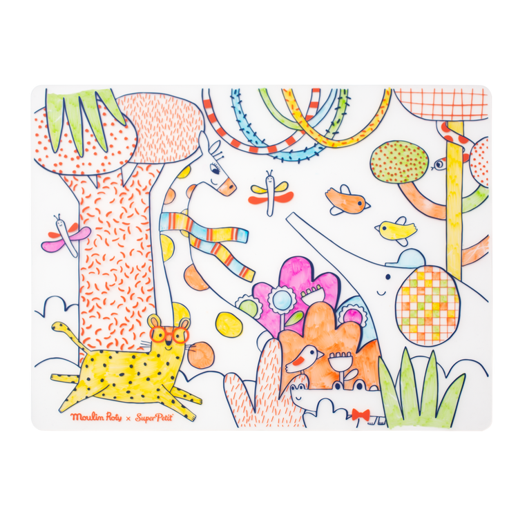 SUPER PETIT & MOULIN ROTY. Colouring placemat Les Toupitis