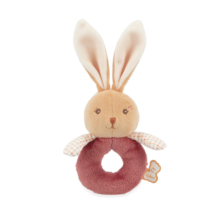 INTEMPOREL. My soft rabbit rattle bordeaux