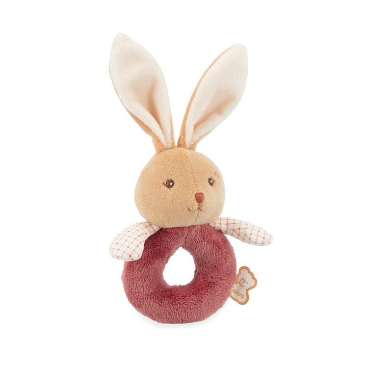 INTEMPOREL. My soft rabbit rattle bordeaux