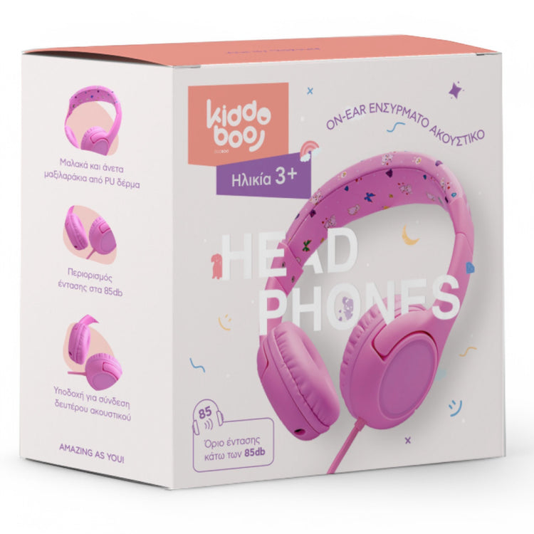 KIDDOBOO. Headphones Sugar Pink