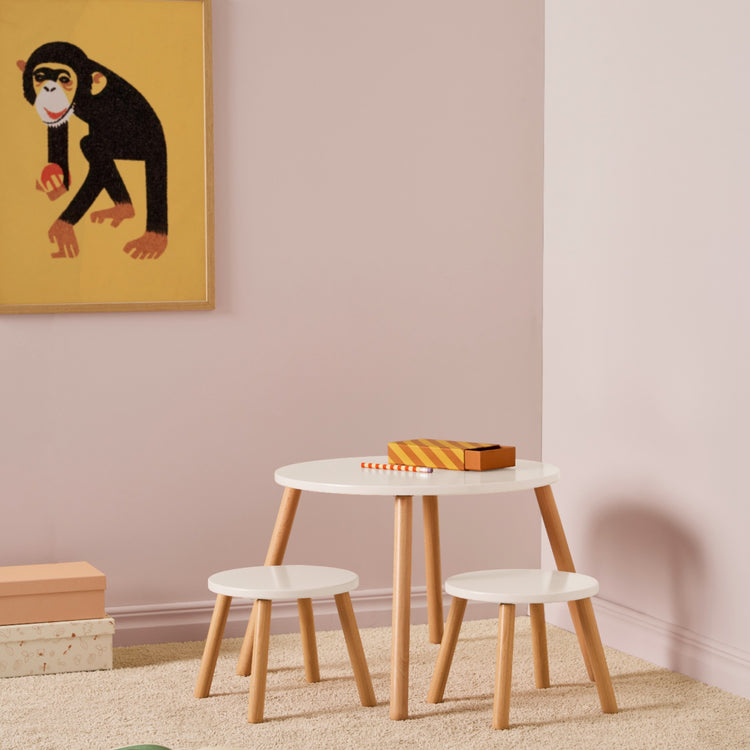 KIDS CONCEPT. Stool and table set White Cozykids.gr