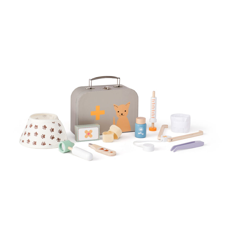 KIDS CONCEPT. Ξύλινο σετ παιχνιδιού κτηνίατρος KID'S HUB
