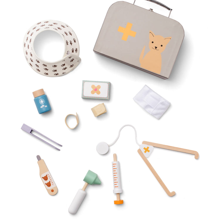KIDS CONCEPT. Ξύλινο σετ παιχνιδιού κτηνίατρος KID'S HUB