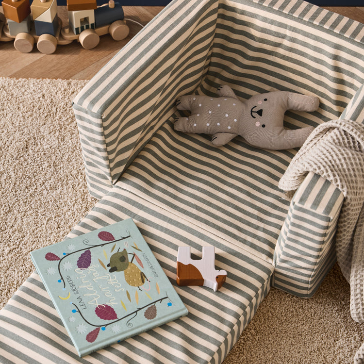 KIDS CONCEPT. Πτυσσόμενη πολυθρόνα KID'S BASE (ριγέ)