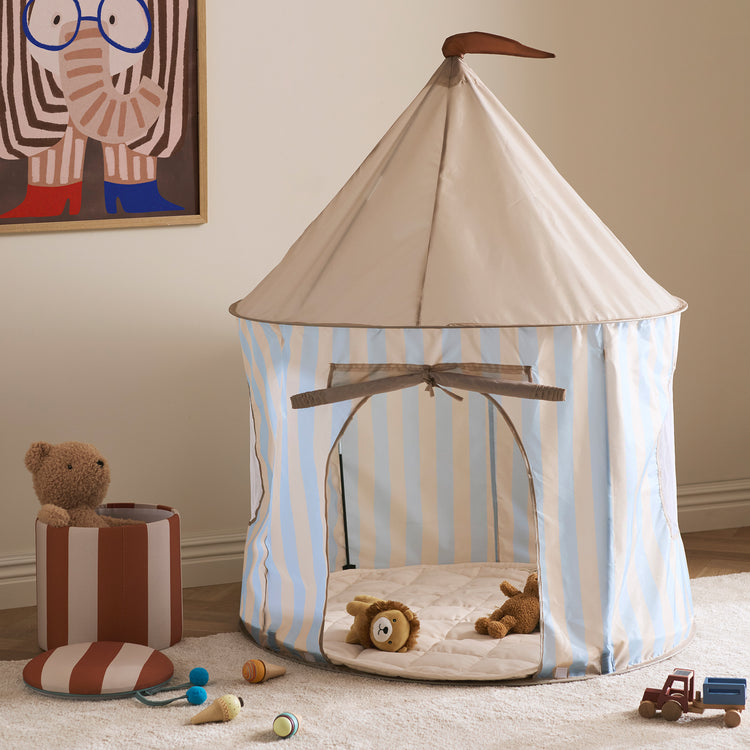 kids concept tent KIDS CONCEPT. Play tent stripe light blue